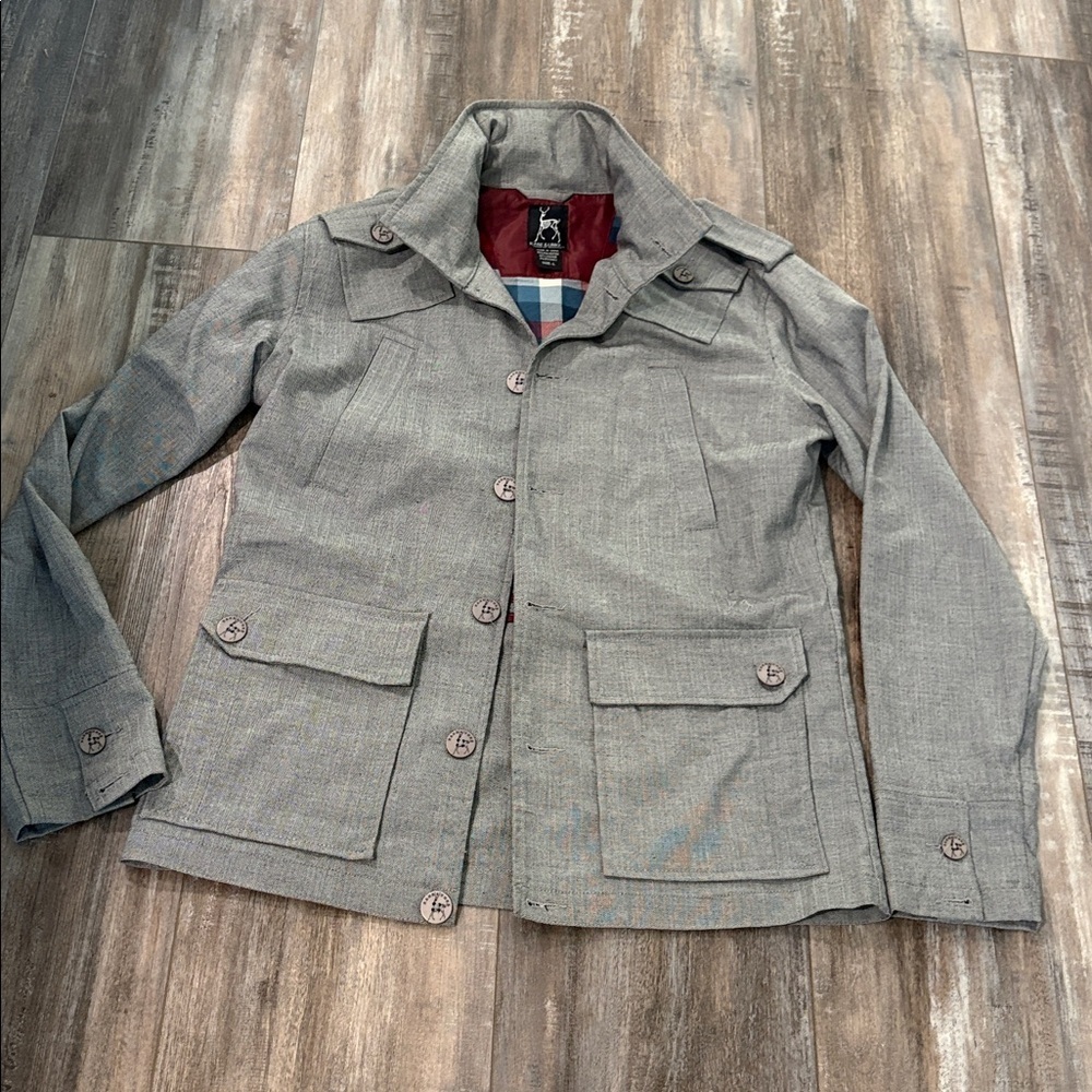 Kane & Unke Trim Fit Military Jacket Large View 4